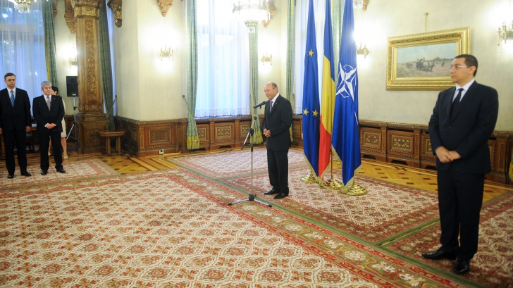 PRIMA ÎNTÂLNIRE Băsescu-Ponta după scandal: Ioan Rus a depus jurământul la Cotroceni