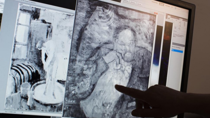 O pictură ascunsă a fost descoperită sub stratul de vopsea al tabloului "Camera albastră",de Picasso