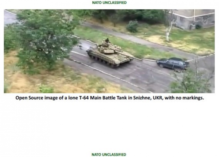 NATO publica fotografii cu tancurile rusesti care ar fi intrat in Ucraina