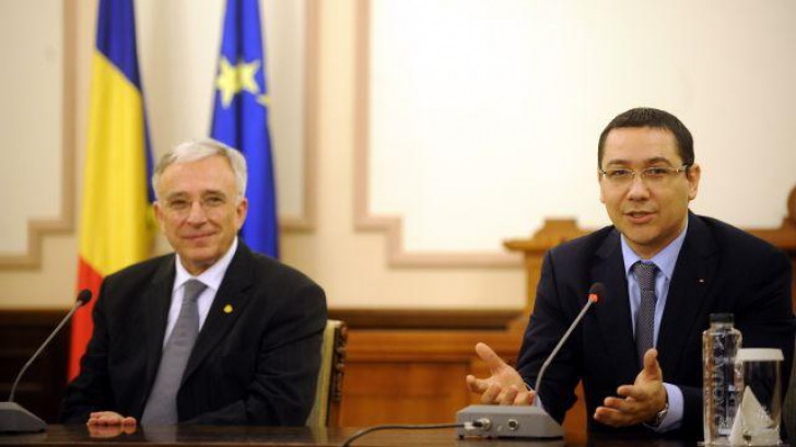 Ponta: Nu am dormit bine noaptea înaintea întâlnirii cu FMI; Isărescu: Eu am dormit foarte bine după