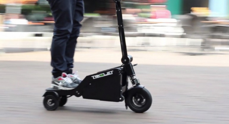 Trikelet, cel mai mic şi uşor scuter electric din lume. Merge cu 20 Km/oră!   