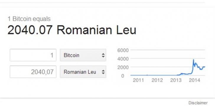 Google îți arată instant cât valorează un Bitcoin