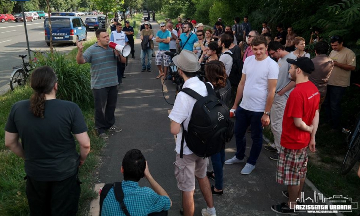 Protest în Bucureşti faţă de legile supravegherii FOTO: REZISTENTA URBANA