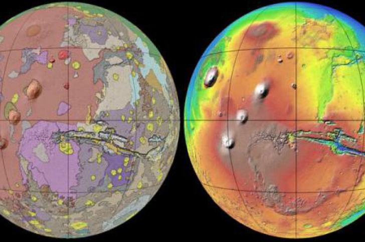 Cercetătorii au realizat cea mai completă hartă a planetei Marte