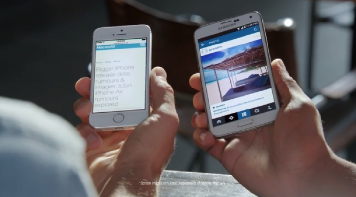  Samsung Galaxy S5 versus iPhone 6: Cum ironizează Samsung utilizatorii de iPhone