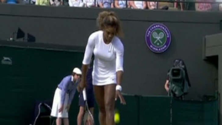 IMAGINI DE GROAZĂ de la Wimbledon, cu Serena Williams
