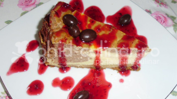 Cheesecake marmorat cu cacao 