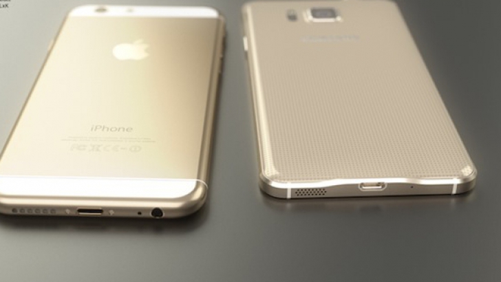 Apple iPhone 6 vs. Samsung Galaxy Alpha în imagini