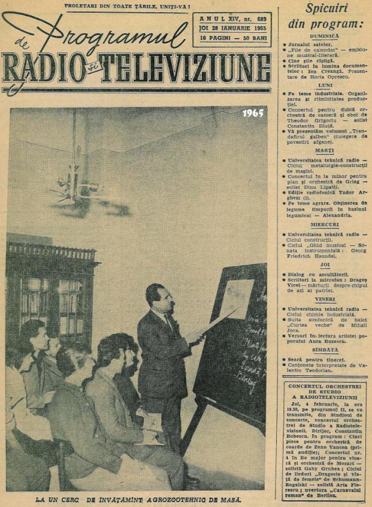 Ce puteai vedea la TV în România acum 50 de ani. Programul TV în 1965