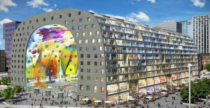 Clădirea SF: Cum arată "The Markthal", cea mai neobișnuită clădire din Europa