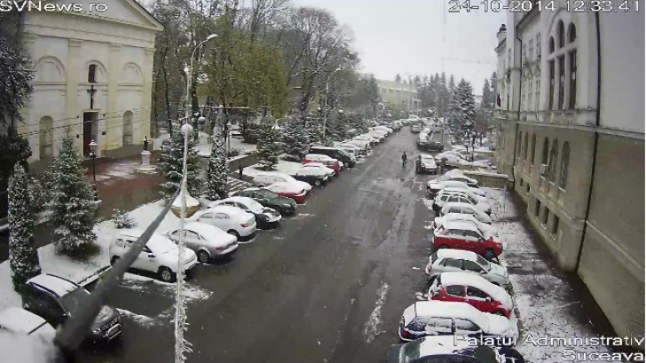 Ninge la Suceava, vineri.
