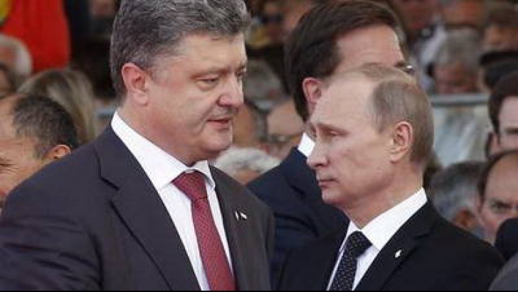Poroşenko a anunţat acorduri cu Putin privind gazele şi frontiera cu o săptămână înainte de alegeri