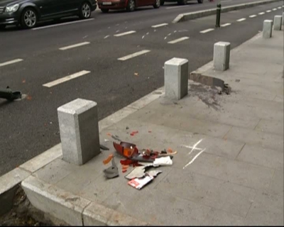 ACCIDENT grav pe Calea Victoriei. Un polițist a fost rănit