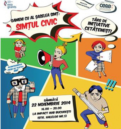 Primul târg de inițiative cetățenești din București - Oameni cu al șaselea simț: simțul civic - va avea loc pe 22 noiembrie