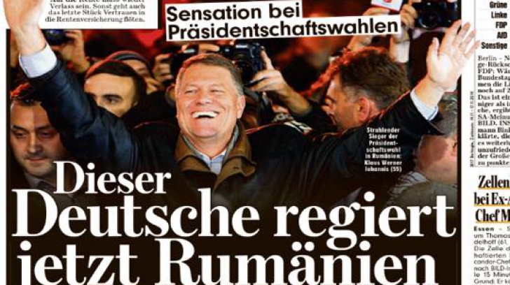 KLAUS IOHANNIS: "SENZAŢIE", în cel mai vândut ziar din Europa - Bild