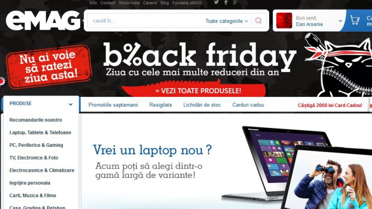 Black Friday 2014. Emag a inceput reducerile