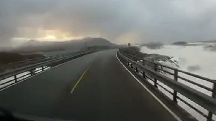 Cel mai periculos drum din Norvegia. IMAGINI care te înspăimântă