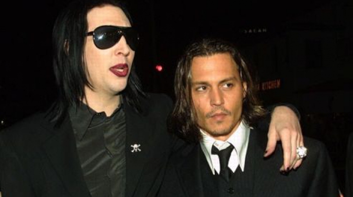 Imagini ŞOCANTE! Marilyn Manson şi Johnny Depp, împreună!