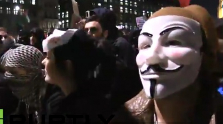 Manifestaţie Anonymous la Londra