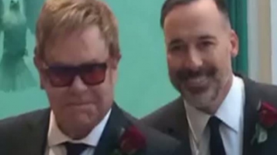 Elton John şi David Furnish, în ziua căsătoriei