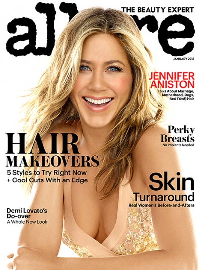 Jennifer Aniston, topless în Allure