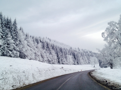 Iarnă de basm, pe culoarul Rucăr-Bran. Foto: Silviu S.