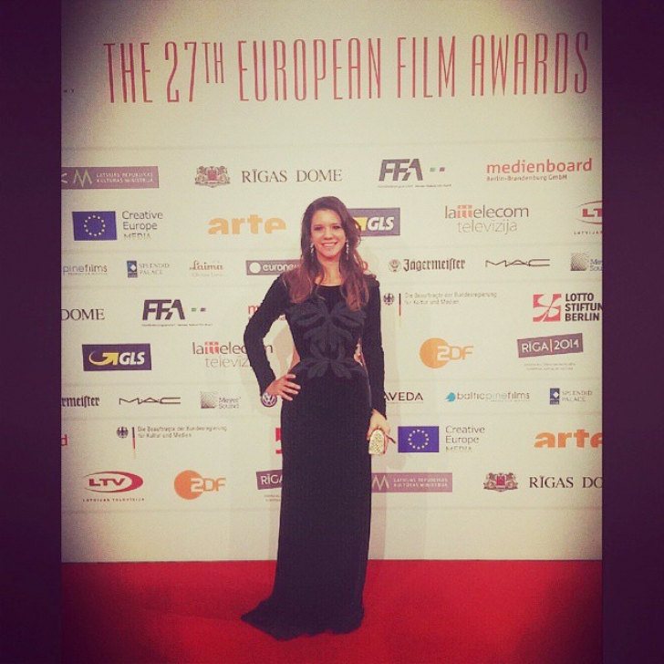Ada Condeescu împreună cu regizorul Steve Mcqueen la Gala Premiilor Academiei Europene de Film