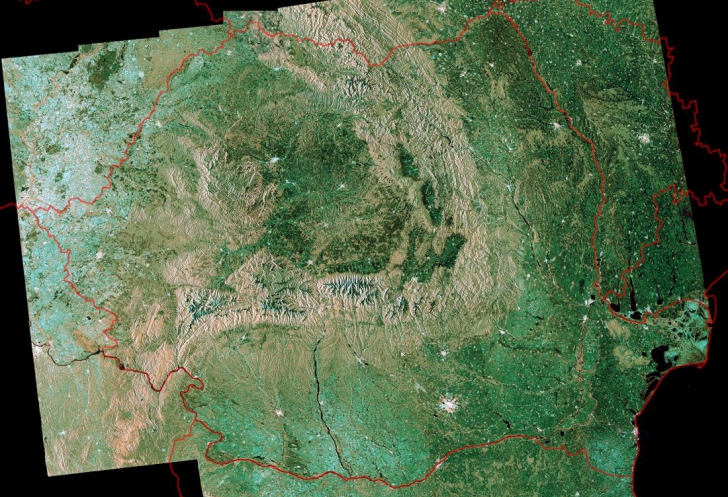 România văzută din satelit
