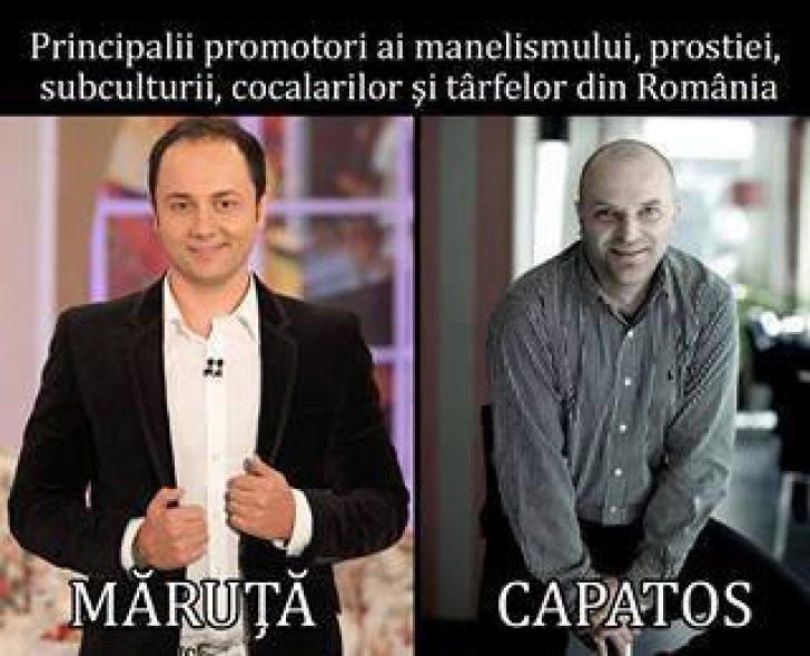 RUȘINOS! “MĂRUȚĂ și CAPATOS, principalii promotori ai manelismului și PROSTIEI din România"
