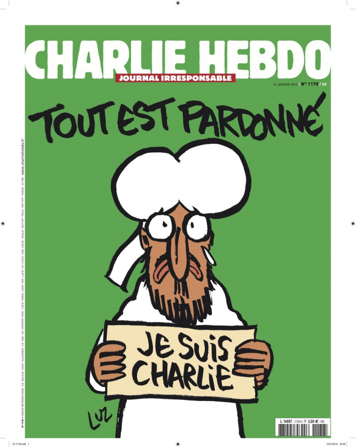 Primul număr al revistei satirice Charlie Hebdo după atacurile în care au fost ucişi 12 angajaţi