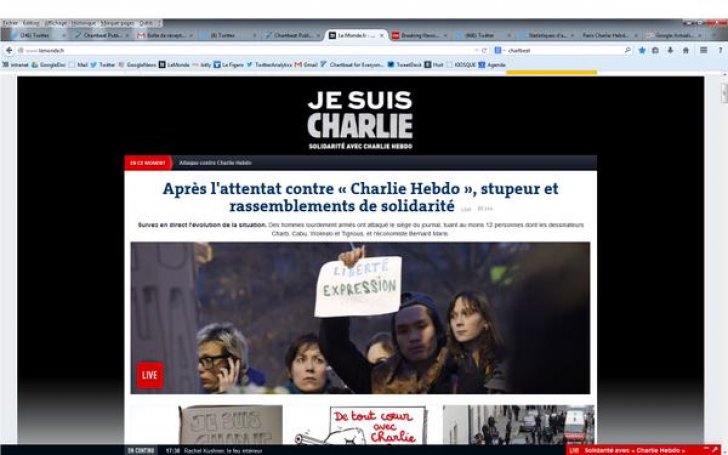 ATENTAT TERORIST FRANŢA. Textul "Je suis Charlie" a devenit VIRAL, după atacul terorist de la Paris