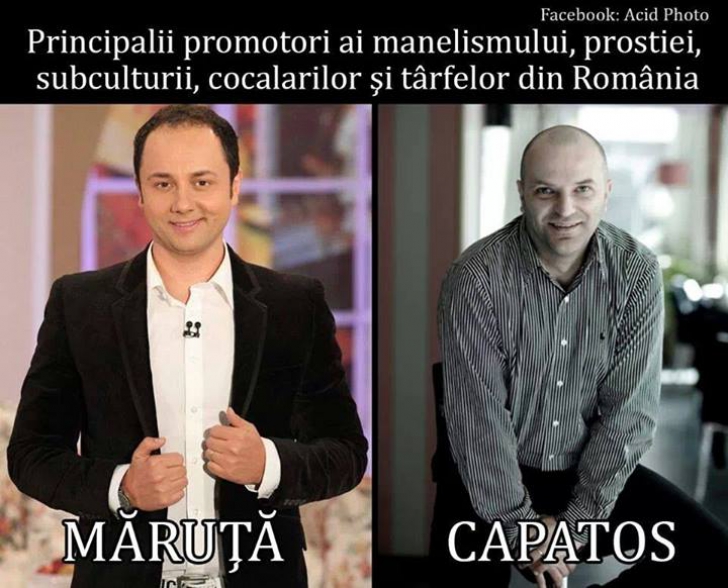 RUȘINOS! "MĂRUȚĂ și CAPATOS, principalii promotori ai manelismului şi PROSTIEI din România"