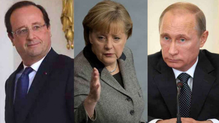 Întrevederea Putin-Merkel-Hollande s-a încheiat. Textul unui plan de pace este în curs de pregătire
