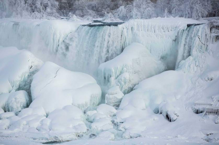 Niagara, înghțată de la începutul lunii ianuarie