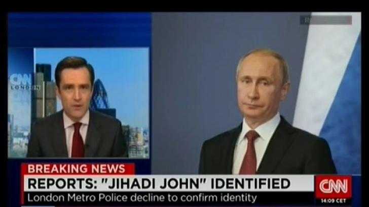 Gafa CNN care i-a lăsat pe telespectatori cu gurile căscate: Putin prezentat ca "Jihadi John"
