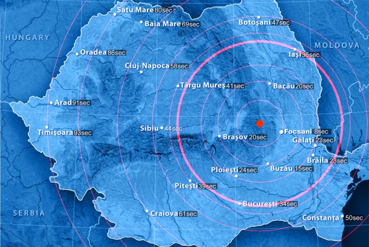 Cutremur în România! S-a produs la o adâncime de 103 kilometri