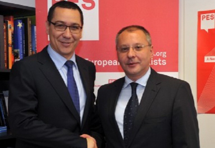 Serghei Stanişev alături de Victor Ponta