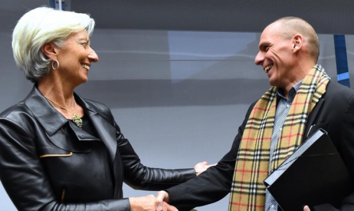 Șefa FMI și Varoufakis, ministrul de Finanțe al Greciei