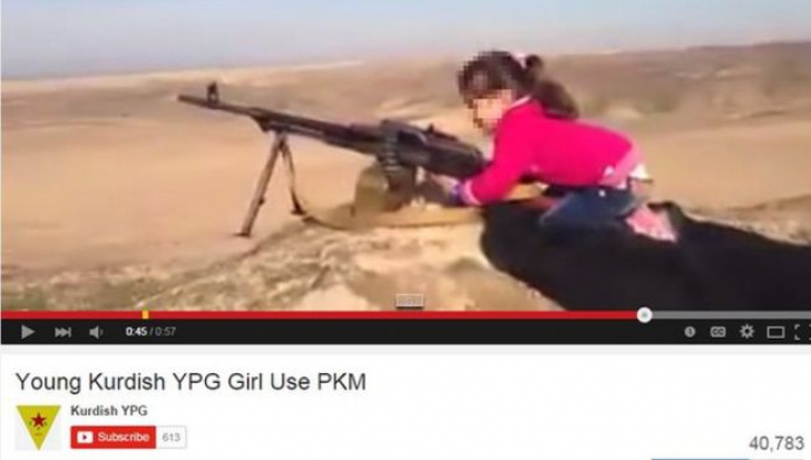 Filmarea în care o fetiţă kurdă trage cu arma, virală. Contraofensivă pentru Statul Islamic 