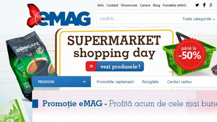 Zi cu mari reduceri în supermarketul eMAG!