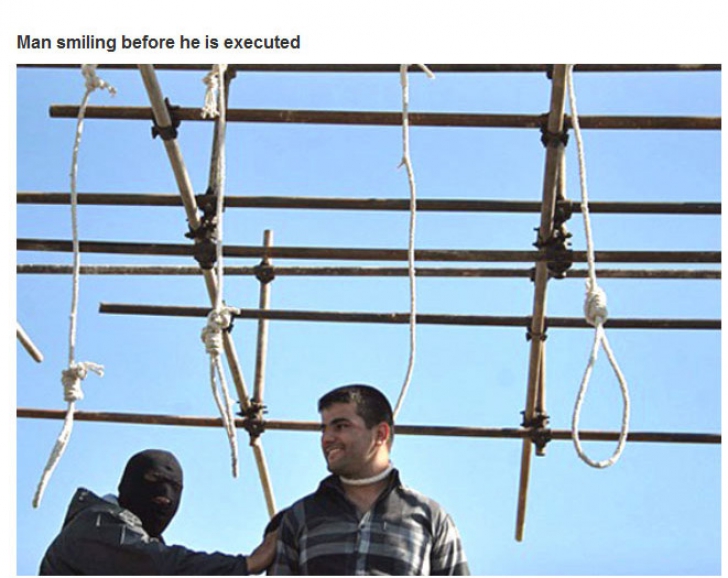 Un condamnat la moarte zâmbește înaintea execuției
