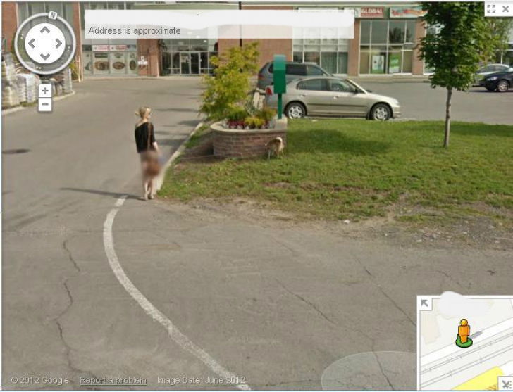 A fost surprinsă în imaginile Google Street View. A rămas uimită când a observat un amănunt ciudat