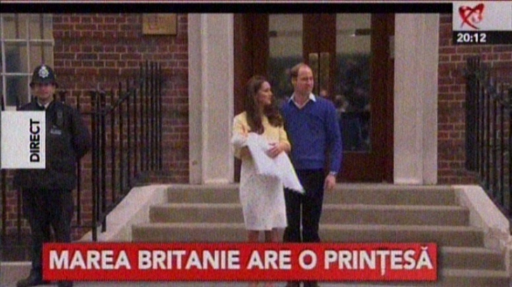 Ducesa Kate a născut. Noua prinţesă, prezentată publicului. Prima imagine cu fetiţa / Foto: Captură video