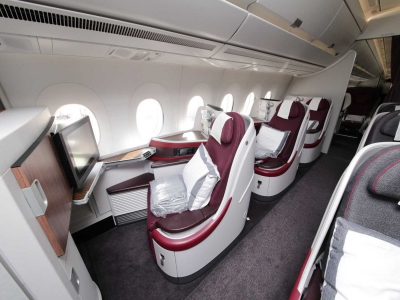 La bordul Qatar Airways