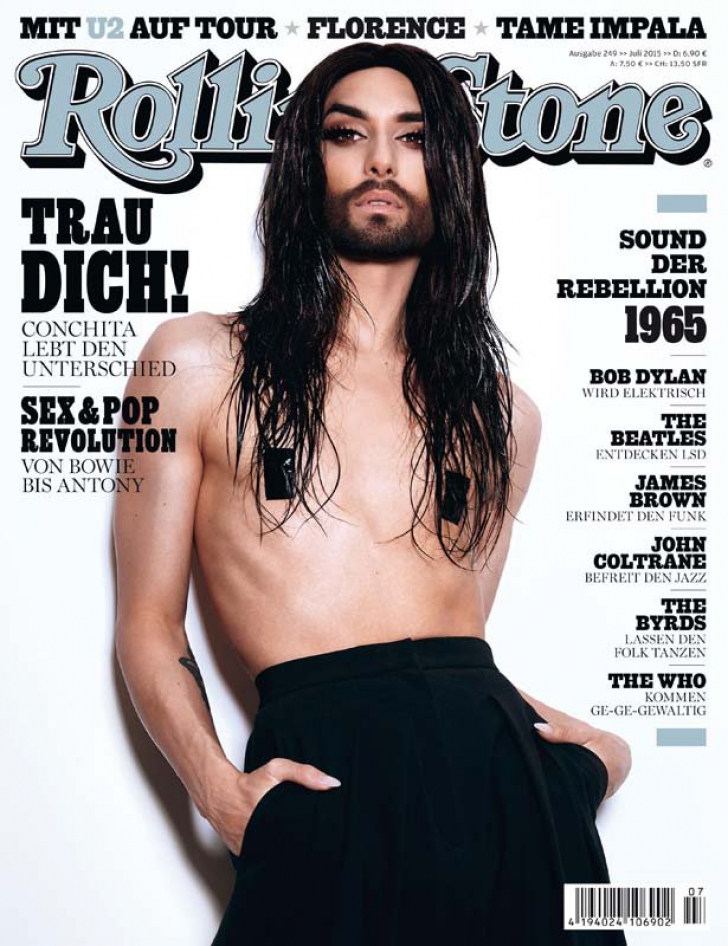 Conchita Wurst a pozat topless pentru Rolling Stone