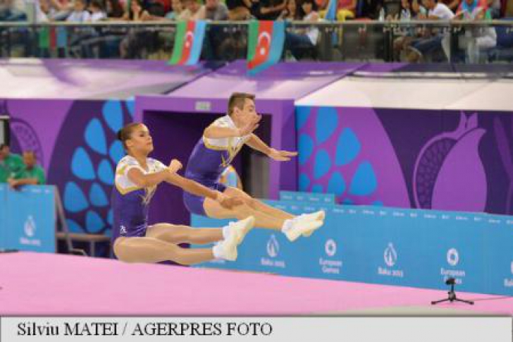 Argint pentru echipa românească de gimnastică aerobică la Baku
