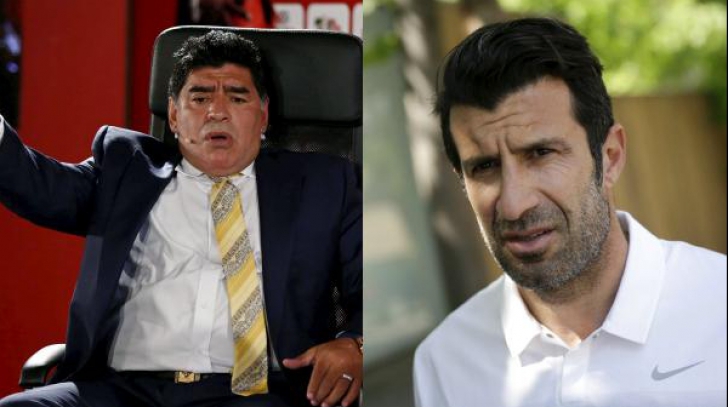 Replică dură a lui Luis Figo la atacul venit din partea lui Maradona