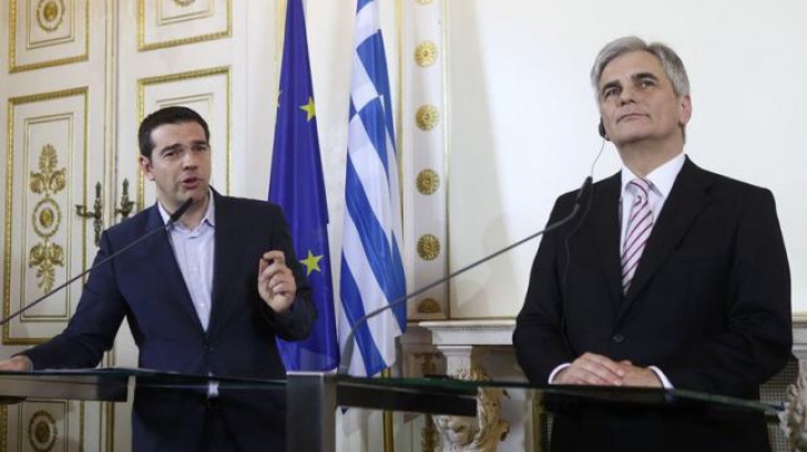 Alexis Tsipras și Werner Faymann