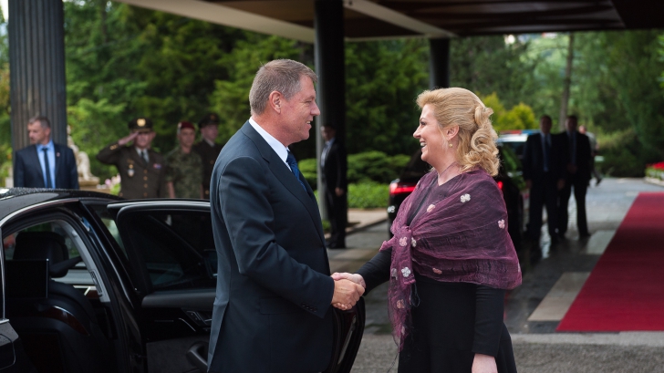 Klaus Iohannis prima întâlnire cu un președinte de stat femeie