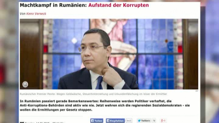 "Ascensiunea corupților". Der Spiegel scrie despre Ponta și despre lupta PSD cu justiția 